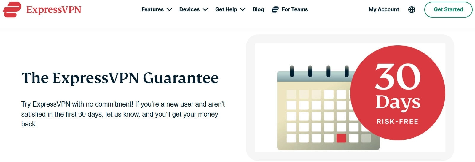 ExpressVPN početna stranica