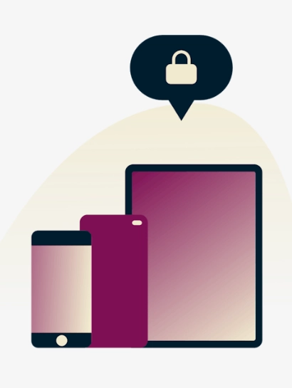 Ilustracija električnih uređaja sa oznakom zaključavanja iznad njih