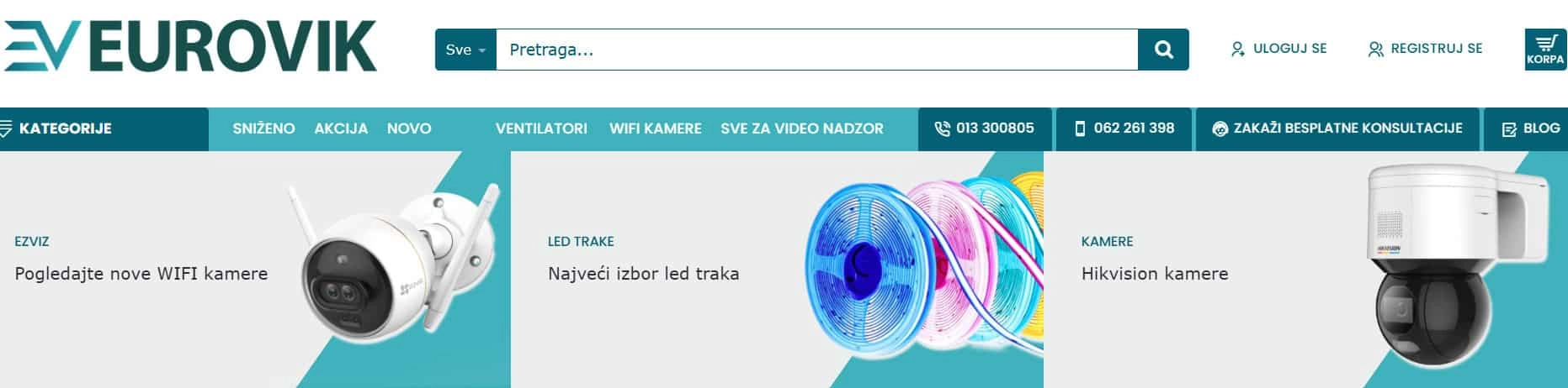 Eurovik početna stranica