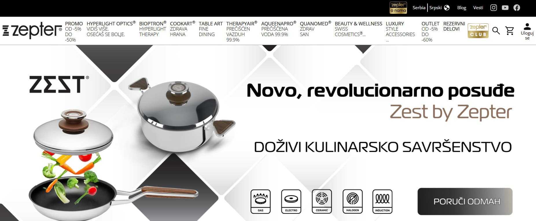 Zepter početna stranica