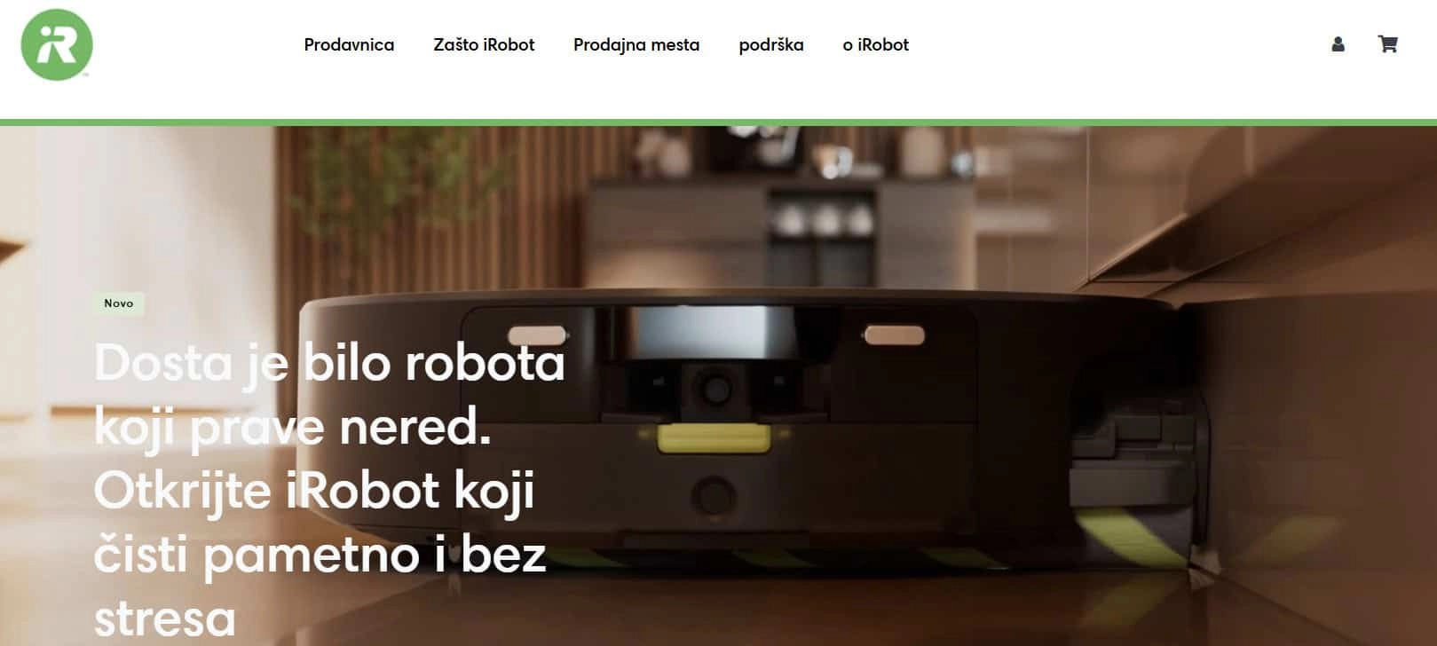 iRobot početna stranica
