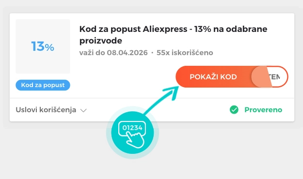 Primer koda za popust za AliExpress