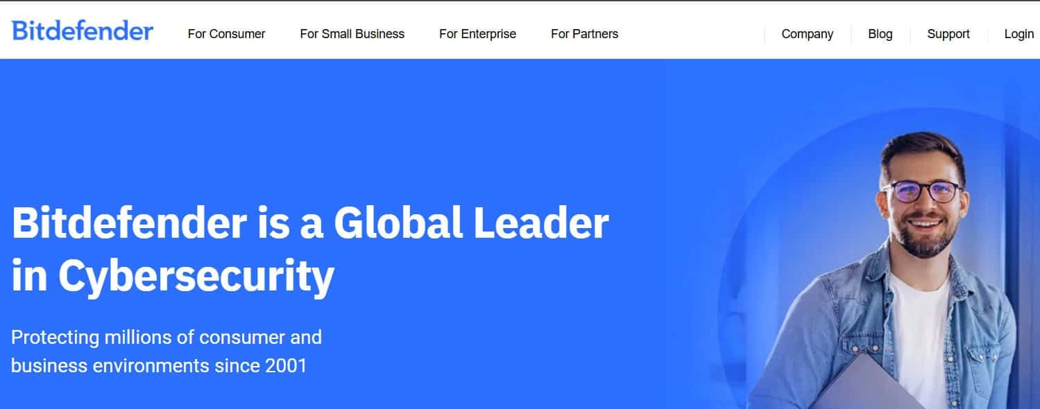 Bitdefender početna stranica