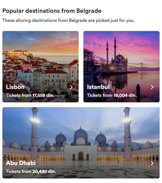 Popularna ponuda na kiwi.com